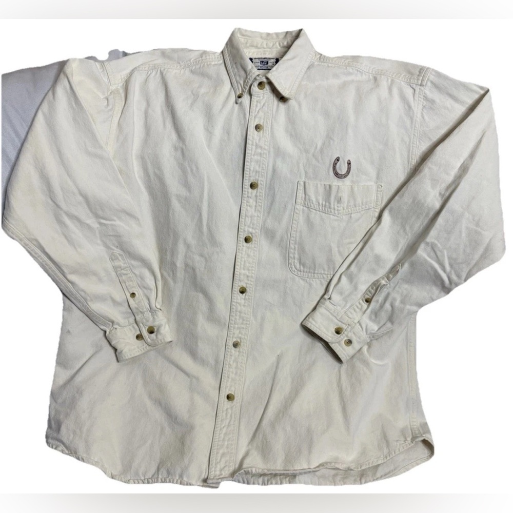 Vtg Lee Heavyweight Button Down Long sleeve Shirt - Size XL